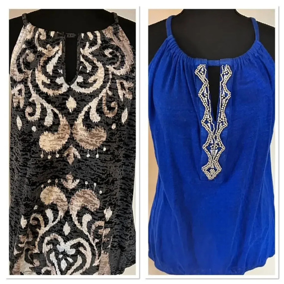 2 INC International Concepts Tanks Royal Blue and Gray, size XL - Picture 1 of 10